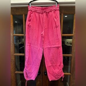 EUC SO Goods for Life Size XL Vibrant Pink Drawstring Pants